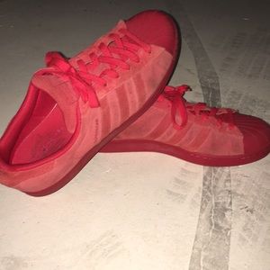 Red Adidas Original Superstars